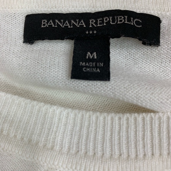 Banana Republic Ivory Embellished Knit Sweater - Picture 7 of 8